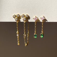Load image into Gallery viewer, Marlowe Gold Chain Stud Earrings
