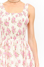 Load image into Gallery viewer, Janice Pink Floral Midi Dress
