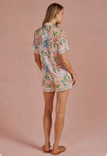 Load image into Gallery viewer, Garden Party Crochet Contrast Trim Satin Top **PREORDER**
