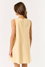 Load image into Gallery viewer, Butter Yellow Flower Shift Mini Dress
