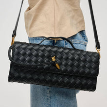 Load image into Gallery viewer, Ada Top Handle Woven East West Clutch Crossbody
