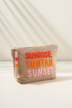 Load image into Gallery viewer, &quot;Sunrise, Suntan, Sunset&quot; Zip Pouch
