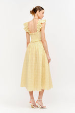 Load image into Gallery viewer, Fleur Butter Yellow Midi Dress
