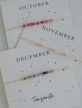 Load image into Gallery viewer, Birthstone Beaded Carded Bracelet
