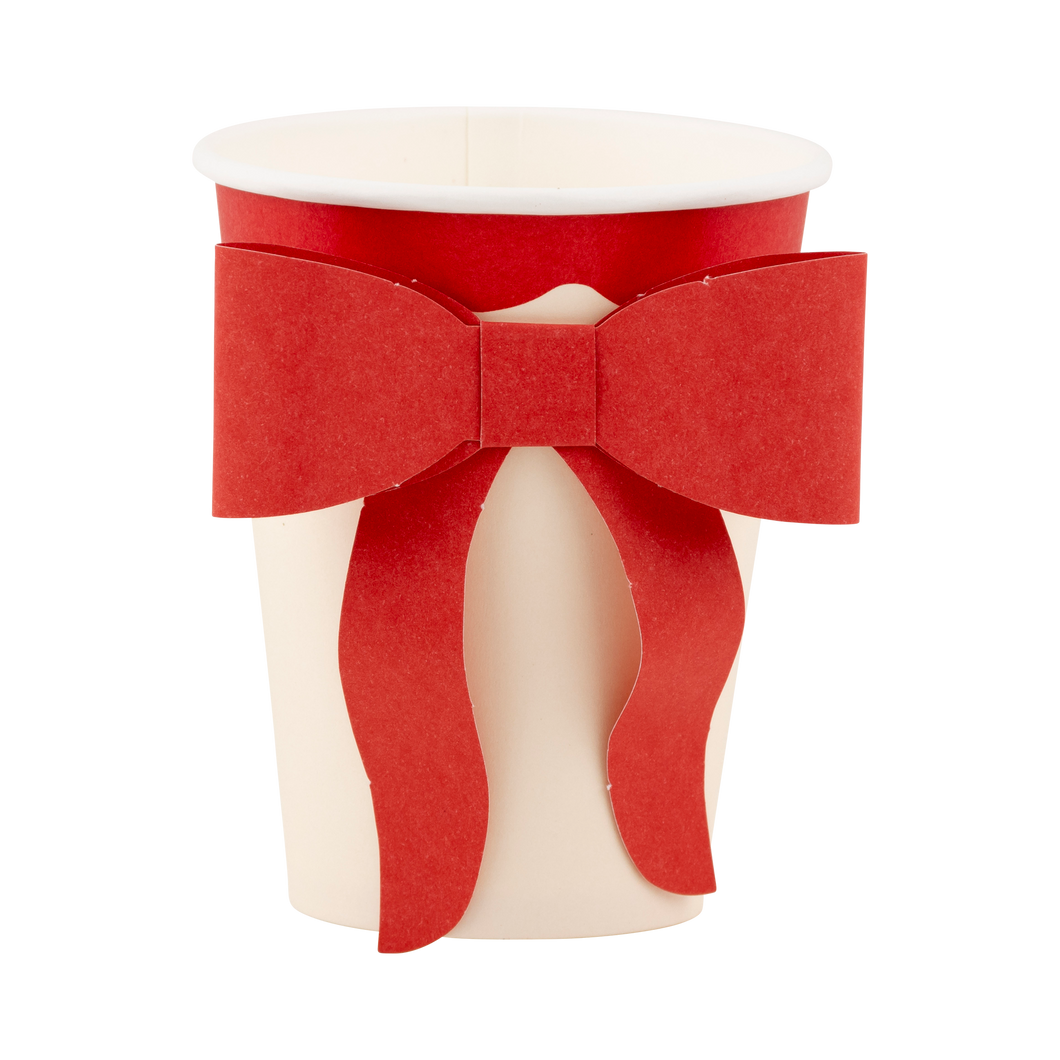 Pretty Little Red Bow Paper Cup Set