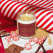 Load image into Gallery viewer, Candy Cane &amp; Cocoa Soy Candle
