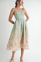 Load image into Gallery viewer, Floral Linen Midi Dress
