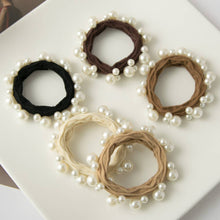 Load image into Gallery viewer, Textured Seamless Pearl Hair Tie Set
