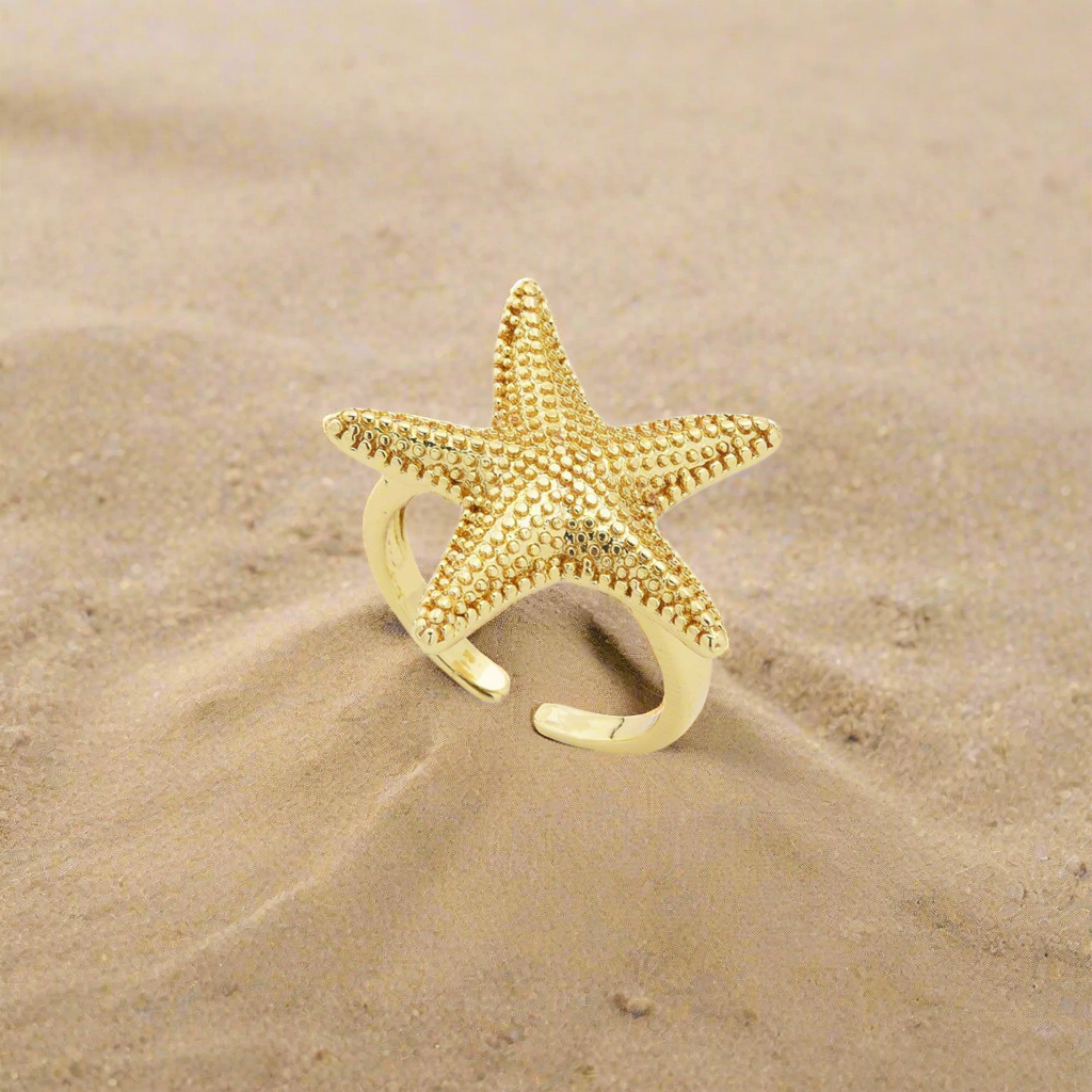 Gold Starfish Ring