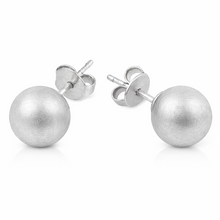 Load image into Gallery viewer, Brushed Allie Bead Stud Earrings
