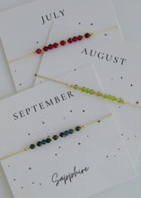 Load image into Gallery viewer, Birthstone Beaded Carded Bracelet
