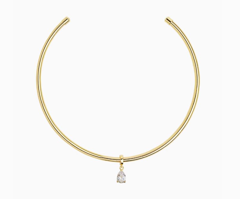 Pear Cut Cuff Necklace