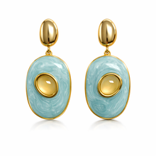 Load image into Gallery viewer, Glenda Light Blue Drop Earrings
