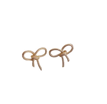 Load image into Gallery viewer, Golden Sweet Bow Earrings
