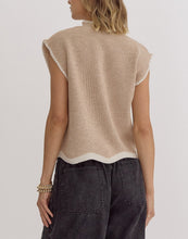 Load image into Gallery viewer, Oatmeal Mock Neck Knit Sweater Top
