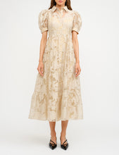 Load image into Gallery viewer, Rhea Floral Organza Button Down Shirt Dress
