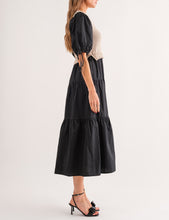 Load image into Gallery viewer, The Clover Knit Colorblock Midi Dress
