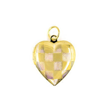 Load image into Gallery viewer, Checkered Gold Heart Locket
