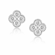 Load image into Gallery viewer, Gracie CZ Clover Stud Earrings
