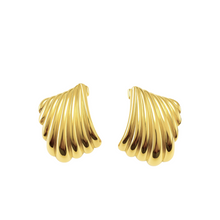 Load image into Gallery viewer, Theo Statement Stud Gold Earrings
