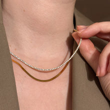 Load image into Gallery viewer, Diana Tennis Gold Classic Necklace
