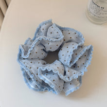 Load image into Gallery viewer, Pretty Little Polka Dot Oversized Ruffle Scrunchie
