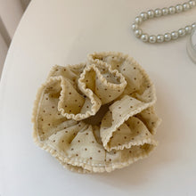Load image into Gallery viewer, Pretty Little Polka Dot Oversized Ruffle Scrunchie
