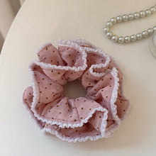 Load image into Gallery viewer, Pretty Little Polka Dot Oversized Ruffle Scrunchie
