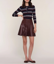 Load image into Gallery viewer, The Athena Oxblood Faux Leather Skirt

