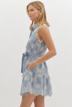 Load image into Gallery viewer, Pretty Little Embroidered Blue Dress
