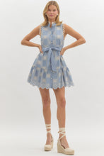 Load image into Gallery viewer, Pretty Little Embroidered Blue Dress
