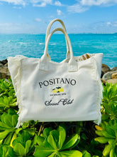 Load image into Gallery viewer, Positano Social Club Canvas Tote Bag
