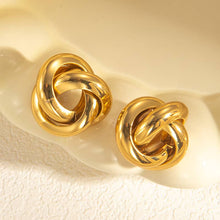 Load image into Gallery viewer, Arden Knot Gold Stud Earrings
