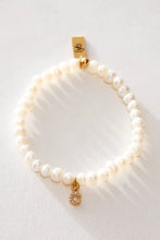 Load image into Gallery viewer, Pretty Little Pearl Initial Gold Bracelet
