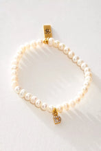 Load image into Gallery viewer, Pretty Little Pearl Initial Gold Bracelet
