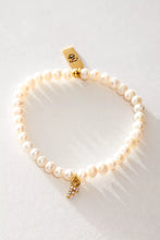 Load image into Gallery viewer, Pretty Little Pearl Initial Gold Bracelet
