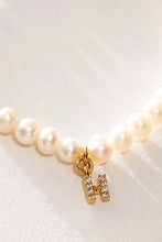 Load image into Gallery viewer, Pretty Little Pearl Initial Gold Bracelet
