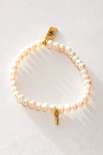 Load image into Gallery viewer, Pretty Little Pearl Initial Gold Bracelet
