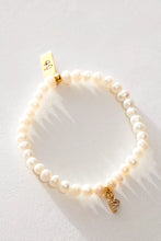 Load image into Gallery viewer, Pretty Little Pearl Initial Gold Bracelet
