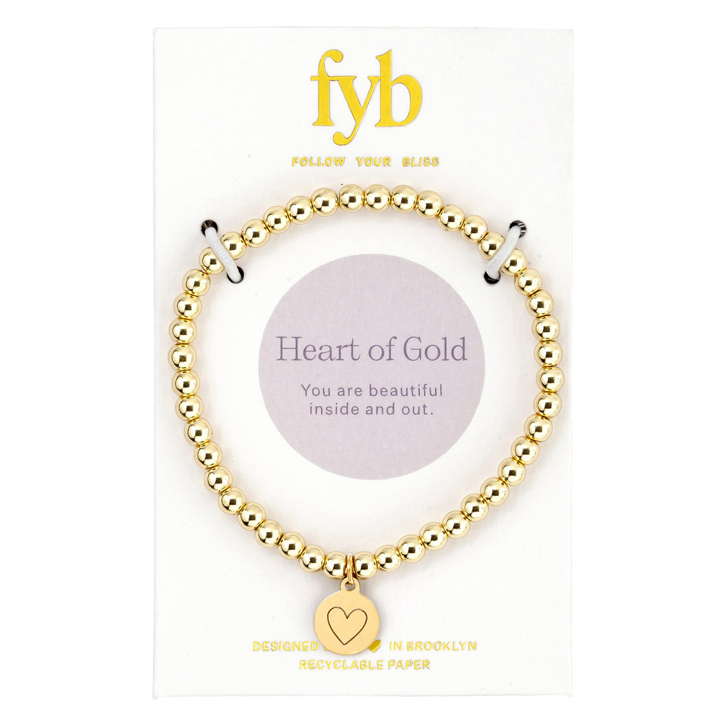 Heart of Gold Giftable Charm Bracelet