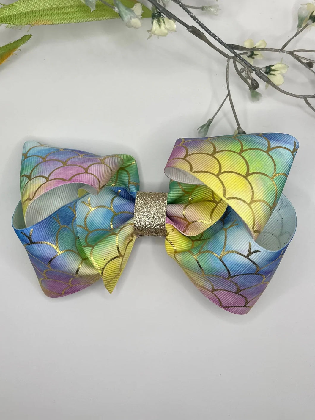 Mermaid Twisted Hair Bow