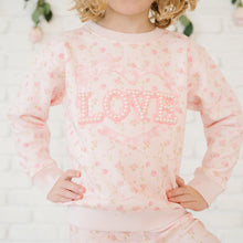 Load image into Gallery viewer, Pink Rose Love Patch Sweatshirt
