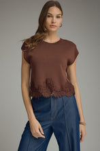Load image into Gallery viewer, The Rutherford Lace Trim Knit Top
