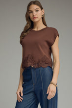 Load image into Gallery viewer, The Rutherford Lace Trim Knit Top
