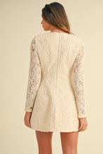 Load image into Gallery viewer, Pretty Little Lace Velvet Bow Fit &amp; Flair Mini Dress
