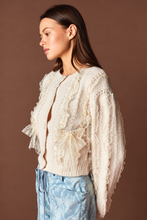 Load image into Gallery viewer, The Colette Lace &amp; Bow Ruffle Cardigan

