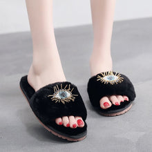Load image into Gallery viewer, Beaded Evil Eye Slippers
