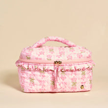 Load image into Gallery viewer, Oh So Fancy Pink Glam &amp; Go Quilted Cosmetic Bag
