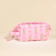 Load image into Gallery viewer, Oh So Fancy Pink Essentials Quilted Cosmetic Pouch
