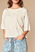 Load image into Gallery viewer, Pretty Little Ruffle Lace Bow Short Sleeve Top
